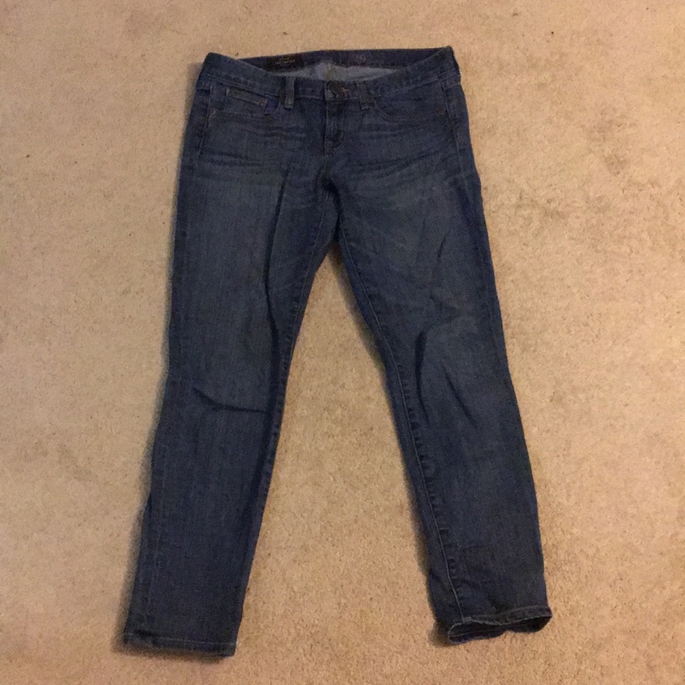 J. Crew toothpick ankle jean medium wash